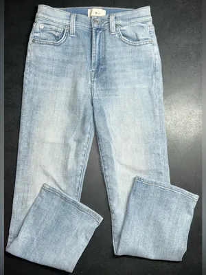 7 For All Mankind Light Blue Denim Jeans thumbnail 1