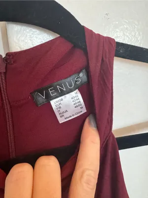 Venus Drape Maxi Dress in Burgundy Medium wedding guest bridesmaid thumbnail 7