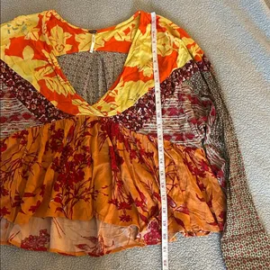 Free People Aloha State of Mind Patchwork Blouse Top Small thumbnail 11