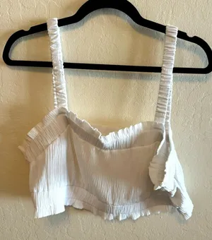 Women's white crop top thumbnail 1