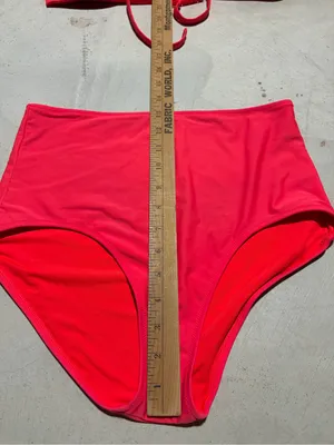 Aerie Coral High-Waist Bikini Set large thumbnail 4
