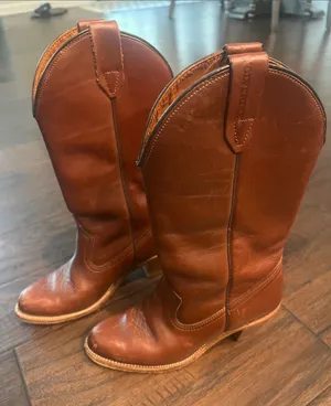 Wolverine Chestnut Brown Leather Western Heeled Boots 7.5 thumbnail 1
