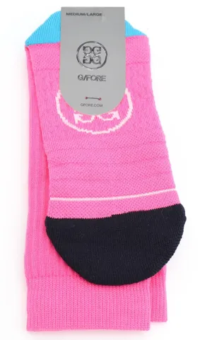 G/FORE Womens Pray For Birdies Crew Socks Knockout Pink M/L thumbnail 1