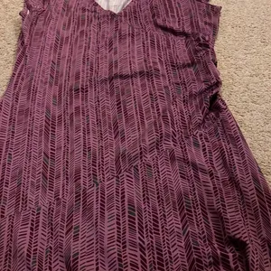 Athleta purple‎ cap sleeve print dress ST thumbnail 4