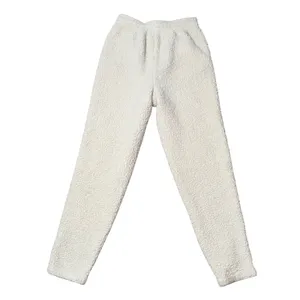 SKIMS Teddy Joggers Women Small‎ Bone White Good Fleece Loungewear Sweatpants thumbnail 2