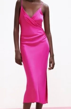 Zara Pink Midi Dress thumbnail 1