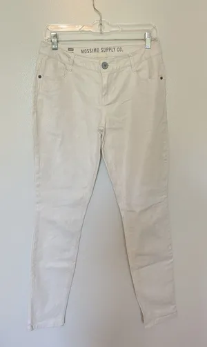 Mossimo Skinny Jeans White Glitter 2010's 6 thumbnail 1