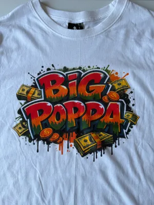 Black Horse Club “Big Poppa” Graphic T-Shirt – Adult Large thumbnail 2