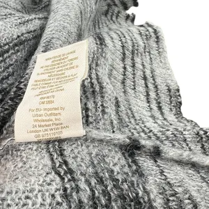 Free People Beach Cardigan Sweater Stripe Mohair Blend Gray Size‎ Small thumbnail 11
