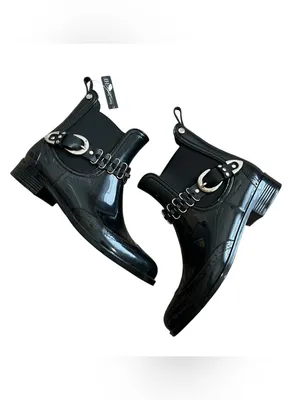 Henry Ferrera Survivor 100 Patent Ankle Rain Boots Western Buckle Wingtip 7 thumbnail 8