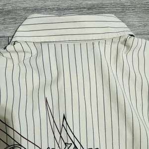 Harley Davidson Women White Pin Stripe Flaming Ace‎ Graphic Button Front XL thumbnail 11