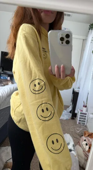 Yellow Tilly’s Smilely Face Hoodie thumbnail 2