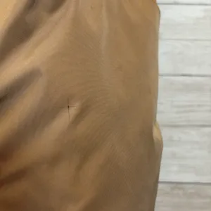 Zara Womens M Jacket Down Puffer Bronze‎ Brown Hooded Oversized Long EUC Pockets thumbnail 9