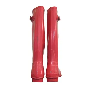 Hunter Pink Original Gloss Rain Boots Sz 5F thumbnail 3