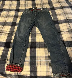 Eddie Bauer Flannel Lined Boyfriend Jeans thumbnail 1