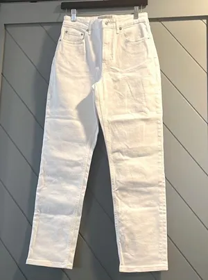 Everlane White High Rise The Straight Jean thumbnail 1