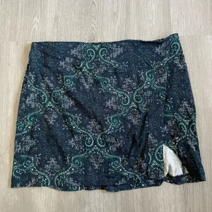 Free People Take It Easy Paisley Print Mini Skirt | Blue | Size 6 | NWOT thumbnail 3