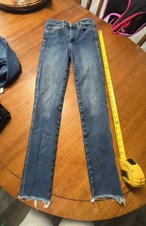 27 Twenty-Seven High Rise Raw Hem Straight Leg Jeans thumbnail 1