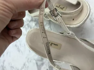 *Paul Green Tabitha Kitten Heels Womens Size 7 Metallic Gold Ivory Quiet Luxury thumbnail 14