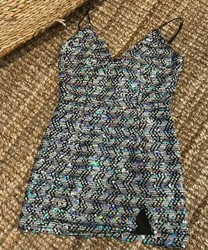 Superdown Revolve Sparkling Sequin Mini Dress Size Small thumbnail 1