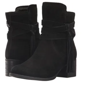 Koolaburra by UGG Women's Kenz Black Suede Tassel‎ Ankle Boots, Size 9 D23 thumbnail 2