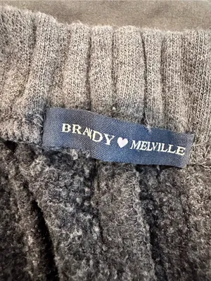 Brandy Melville Rosa sweatpants Sz:OS charcoal gray elastic waist/cuffs pockets. thumbnail 10