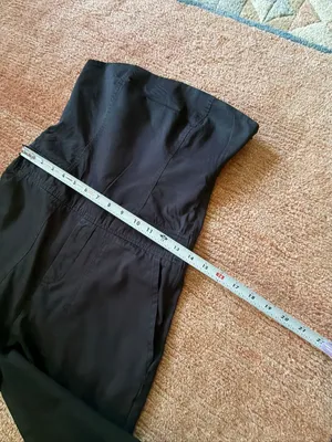 Zara Strapless Cargo Jumpsuit by Zara Black Size XS thumbnail 7