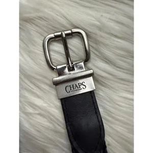 Chaps Black  Leather Belt with Silver Buckle thumbnail 5