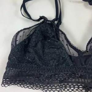 Victorias Secret blk lace spaghetti bralette thumbnail 2