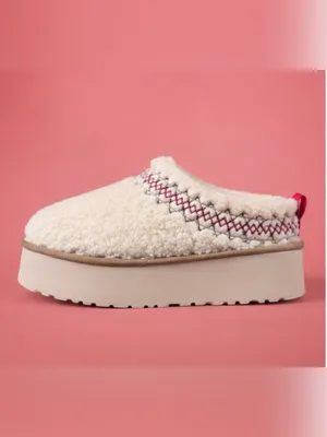 Platform off-white / cream slip-on women's size 7.5 52/80 thumbnail 3