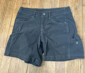 Kuhl Womens Charcoal Grey Cargo Hiking Shorts Size 6 Contrast Stitching thumbnail 1