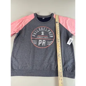 Salt Creek Sweatshirt Size XL Gray Pink Sleeves Philadelphia Logo New With Tag thumbnail 7