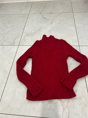 Ralph Lauren Red Knit Quarter Zip Sweater Size Small thumbnail 4