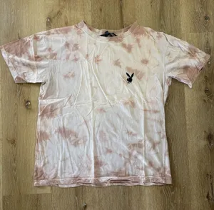 Playboy Pink Tie Dye Oversized Short Sleeve Tee thumbnail 1