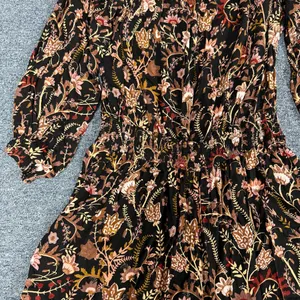 Free People Pretty and Free Black Floral Print Off the Shoulder Romper thumbnail 3