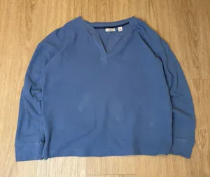 L.L.Bean Women's Size S Waffle Knit V-Neck Long Sleeve Shirt thumbnail 1