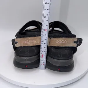 Ecco Yucatan Sandals Beige Black Nubuck Leather Hiking Walking Shoes Women 7-7.5 thumbnail 5