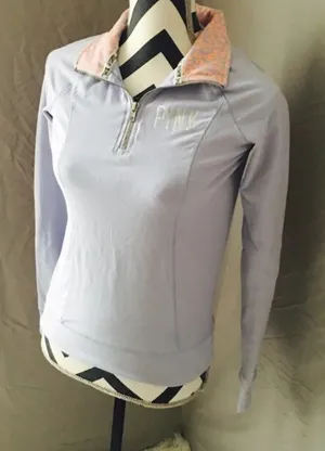 Vs Pink Lilac Quarter Zip Pullover thumbnail 1