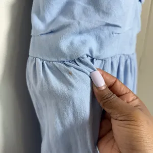Universal‎ Thread Women Linen Corset Dress Large Blue Cottage Prairie Strapless thumbnail 3