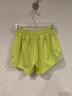 Lululemon Shorts Womens 2 Tall Yellow Elastic Waist Drawstring Running thumbnail 6