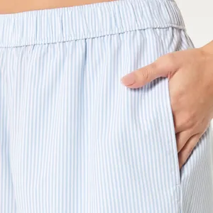 Hollister poplin wide leg sleep blue and white pj pants size small. NWOT! thumbnail 4