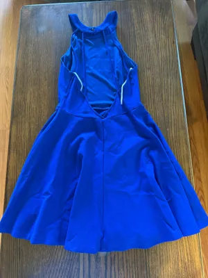 Speechless Cobalt Blue Strappy-Back Fit-and-Flare Dress Size Large thumbnail 2