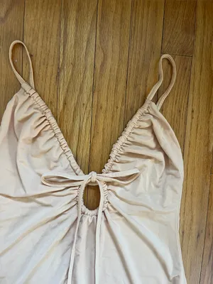 Abercrombie Strappy Cutout Knit Mini Dress Light Orange thumbnail 3