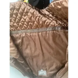 Vintage Women's Wilson's‎ Leather Jacket Coat XL Brown Corduroy Cuffs Excellent! thumbnail 8