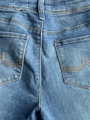 California vintage Women's blue Indigo Flare Jeans - Wide Leg Size 7/28 thumbnail 4