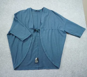 The North Face Womens Blue Cardigan Sweater Drawstring Tie Open‎ Front Size M/L thumbnail 1
