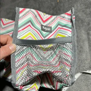 Thirty-One Pink and Yellow Chevron Tote Bag thumbnail 13