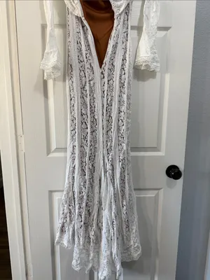 Clarice Lace Stretch Maxi Dress White thumbnail 5