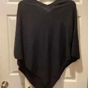 Phenix Classic Black Cashmere Poncho O/S thumbnail 3