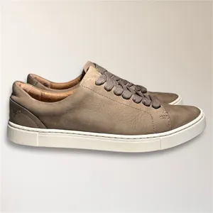 Frye Womens 9 Taupe Nubuck Leather‎ Sneakers Lace Up Casual Minimalist Street thumbnail 2